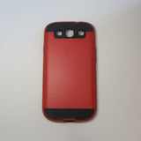 Samsung Galaxy S3 - Shockproof Slim Dual Layer Brush Metal Case Cover [Pro-Mobile]