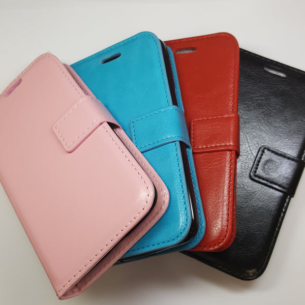 Samsung Galaxy Core - Magnetic Wallet Card Holder Flip Stand Case Cover with Strap [Pro-Mobile]