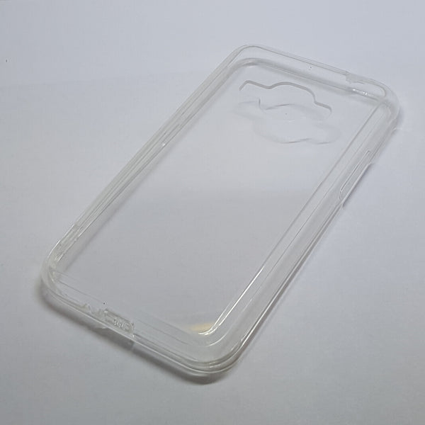 Samsung Galaxy J1 - Clear Transparent Silicone Phone Case With Dust Plug [Pro-Mobile]