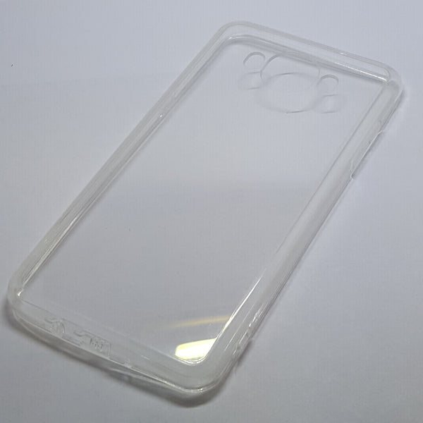 Samsung Galaxy J7 - Clear Transparent Silicone Phone Case With Dust Plug [Pro-Mobile]