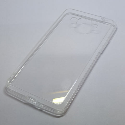 Samsung Galaxy Grand Prime - Clear Transparent Silicone Phone Case With Dust Plug [Pro-Mobile]