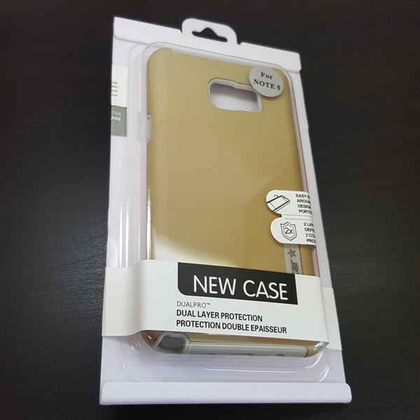 Samsung Galaxy Note 5 - TanStar Slim Hybrid Silicone Hard Dual-Layered Case [Pro-Mobile]