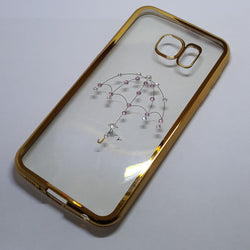 Samsung Galaxy S6 - Chrome Edge with Rhinestone Silicone Case