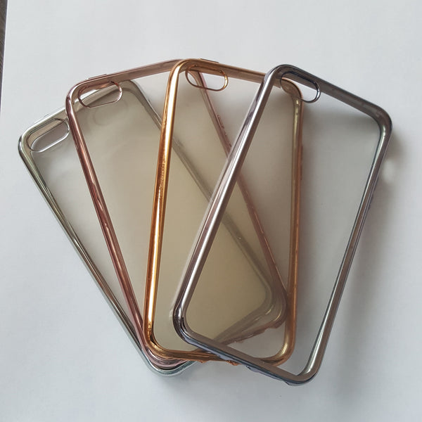 Apple iPhone 5G / 5S / 5SE - Chrome Edge Silicone Case [Pro-Mobile]