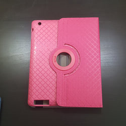 Apple iPad 2 / 3 / 4 - 360 Rotating Grid Plaid Pattern Stand Case Smart Cover [Pro-Mobile]