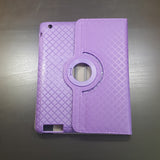 Apple iPad 2 / 3 / 4 - 360 Rotating Grid Plaid Pattern Stand Case Smart Cover [Pro-Mobile]