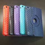 Apple iPad Mini 2 / 3 - 360 Rotating Grid Plaid Pattern Stand Case Smart Cover [Pro-Mobile]