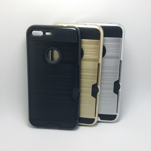 Google Pixel XL - Shockproof Slim Wallet Credit Card Holder Case Cover [Pro-Mobile]