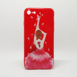 Apple iPhone 7 / 8 - Dance Flower Girl Red Silicone Phone Case [Pro-Mobile]