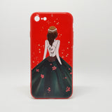 Apple iPhone 7 / 8 - Dance Flower Girl Red Silicone Phone Case [Pro-Mobile]