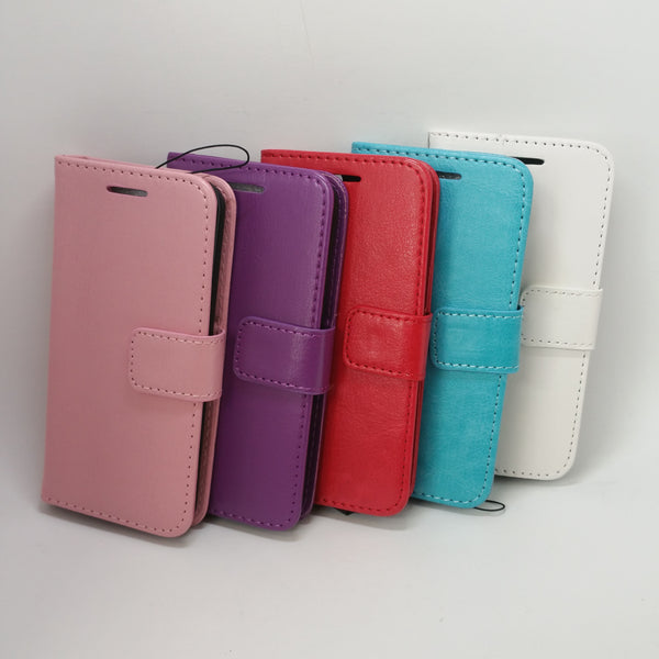 Apple iTouch 5 / 6 - Magnetic Wallet Card Holder Flip Stand Case Cover with Strap [Pro-Mobile]