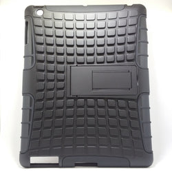 Apple iPad 2 / 3 / 4 - Tough Jacket Hybrid Rugged Heavy Duty Hard Back Cover Case with Kickstand [Pro-Mobile]