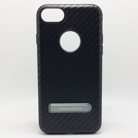 Apple iPhone 7 / 8 - WUW Carbon Fiber Case with Kickstand