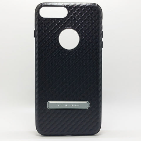 Apple iPhone 7 Plus / 8 Plus - WUW Carbon Fiber Case with Kickstand