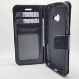 Samsung Galaxy XCover 4 - Magnetic Wallet Card Holder Flip Stand Case with Strap [Pro-Mobile]