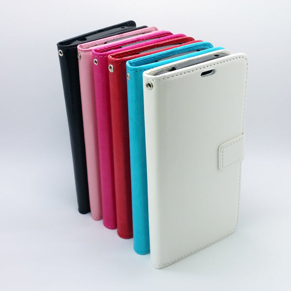 Alcatel idol 3 5.5" - Magnetic Wallet Card Holder Flip Stand Case Cover with Strap [Pro-Mobile]