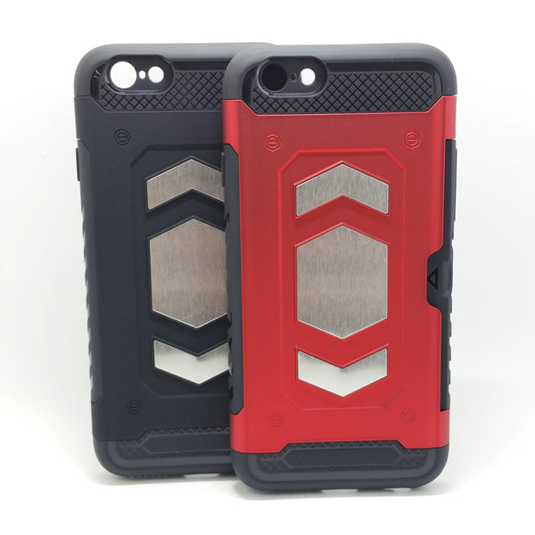 Apple iPhone 6 / 6S / 7 / 8 - Magnet Enabled Badge with Credit Card Holder Case