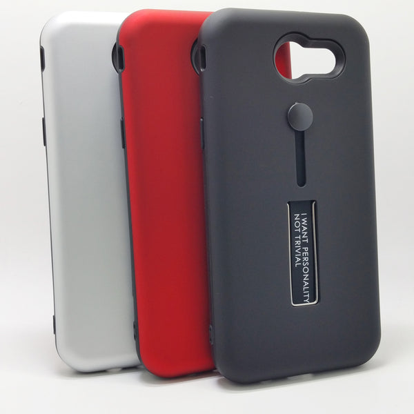Samsung Galaxy J3 Prime - Personality Ring Holder Hybrid Kickstand Case [Pro-Mobile]