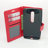 Motorola Moto X Play - Magnetic Wallet Card Holder Flip Stand Case Cover with Strap [Pro-Mobile]