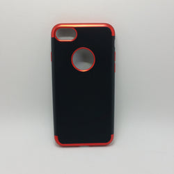 Apple iPhone 6 / 6S - Black Silicone Phone Case with Chrome Edge [Pro-Mobile]