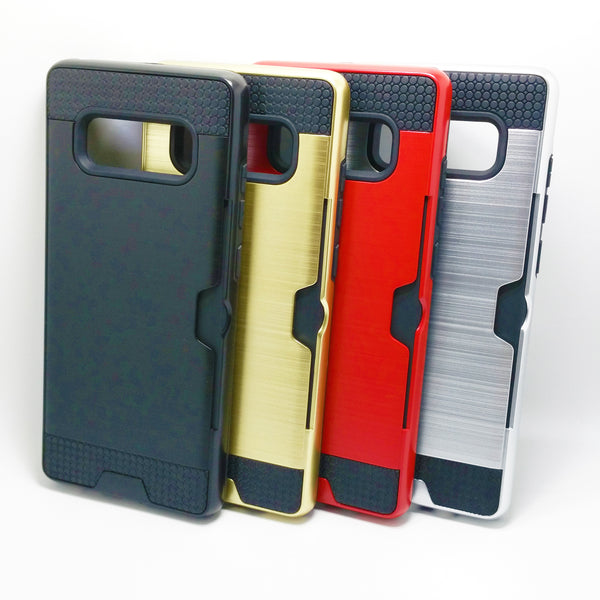 Samsung Galaxy Note 8 - Shockproof Slim Wallet Credit Card Holder Case Cover [Pro-Mobile]