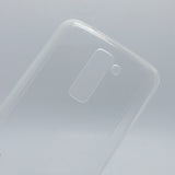 LG K10 - Clear Transparent Silicone Phone Case With Dust Plug [Pro-Mobile]