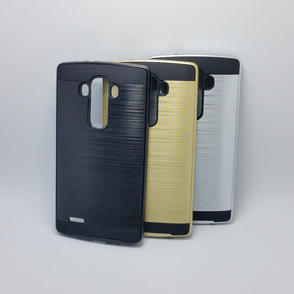 LG G4 - Shockproof Slim Dual Layer Brush Metal Case Cover [Pro-Mobile]