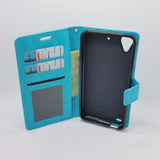 HTC Desire 530 - Magnetic Wallet Card Holder Flip Stand Case Cover with Strap [Pro-Mobile]