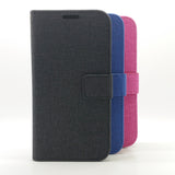 Apple iPhone 5 / 5S / SE - Cloth Leather Book Style Wallet Case with Strap [Pro-Mobile]