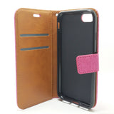 Apple iPhone 5 / 5S / SE - Cloth Leather Book Style Wallet Case with Strap [Pro-Mobile]