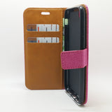 Apple iPhone 7 / 8 - Cloth Leather Book Style Wallet Case with Strap [Pro-Mobile]
