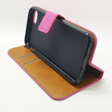 Apple iPhone 5 / 5S / SE - Cloth Leather Book Style Wallet Case with Strap [Pro-Mobile]