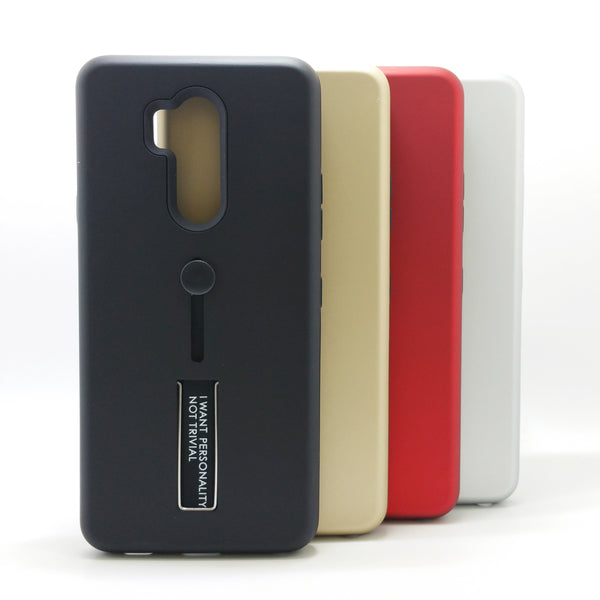 LG G7 - Personality Ring Holder Hybrid Kickstand Case [Pro-Mobile]