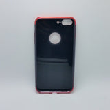 Apple iPhone 7 Plus / 8 Plus - Black Silicone Phone Case with Chrome Edge [Pro-Mobile]