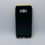 Samsung Galaxy S8 - Black Silicone Phone Case with Chrome Edge