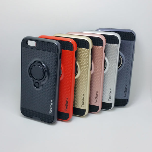 Apple iPhone 6 / 6S - TanStar Magnet Enabled Case with Ring Kickstand