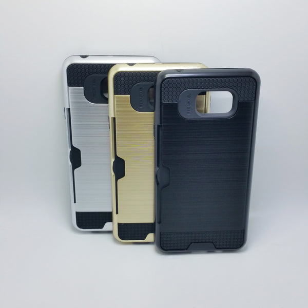 Samsung Galaxy A7 (2016) - Shockproof Slim Wallet Credit Card Holder Case Cover [Pro-Mobile]