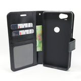 Google Pixel 2 - Magnetic Wallet Card Holder Flip Stand Case Cover with Strap [Pro-Mobile]