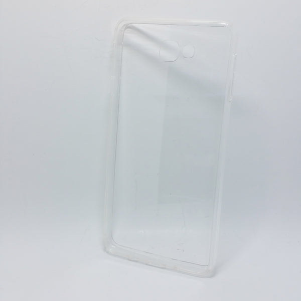 Samsung Galaxy J7 Prime (G610) CAN VERSION - Clear Transparent Silicone Phone Case With Dust Plug [Pro-Mobile]