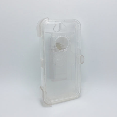 Apple iPhone 5G / 5S / 5SE - Transparent Heavy Duty Fashion Defender Case with Rotating Belt Clip [Pro-Mobile]