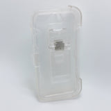 Apple iPhone 5G / 5S / 5SE - Transparent Heavy Duty Fashion Defender Case with Rotating Belt Clip [Pro-Mobile]