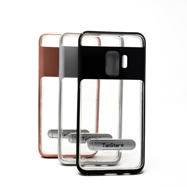 Samsung Galaxy S9 - TanStar Aluminum Bumper Frame Case with Kickstand