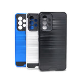 Samsung Galaxy A73 5G - Shockproof Slim Dual Layer Brush Metal Case Cover [Pro-Mobile]