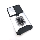 Samsung Galaxy S21 FE - Secure Card Holder Magnet Enabled Case with Ring Kickstand [Pro-Mobile]