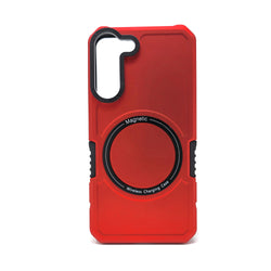 Samsung Galaxy S22 - Magnetic RING Charging Reinforced Corners Case with Wireless Charging [Pro-M]