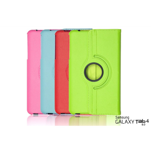 Samsung Galaxy Tab 4 8" - 360 Rotating Leather Stand Case Smart Cover [Pro-Mobile]