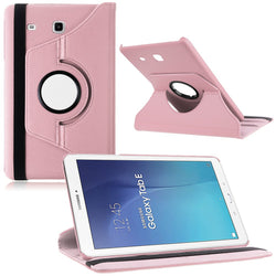 Samsung Galaxy Tab E 8" - 360 Rotating Leather Stand Case Smart Cover [Pro-Mobile]