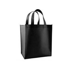 Black Non Woven Reusable Tote Bag 11x12x4" (pack of 25)