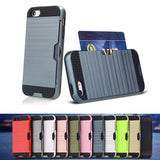 Apple iPhone 5 / 5S / SE - Shockproof Slim Wallet Credit Card Holder Case Cover [Pro-Mobile]