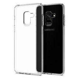 Samsung Galaxy A8 Plus (2018) - Clear Transparent Silicone Phone Case With Dust Plug [Pro-Mobile]